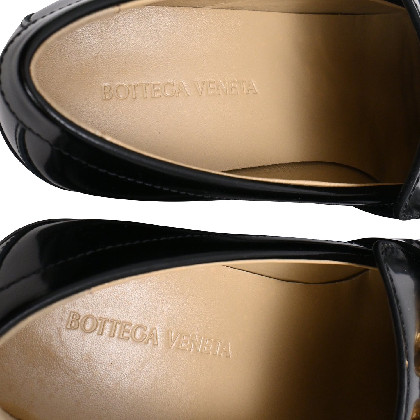 Women's Bottega Veneta Monsieur Loafers in Black Patent Leather