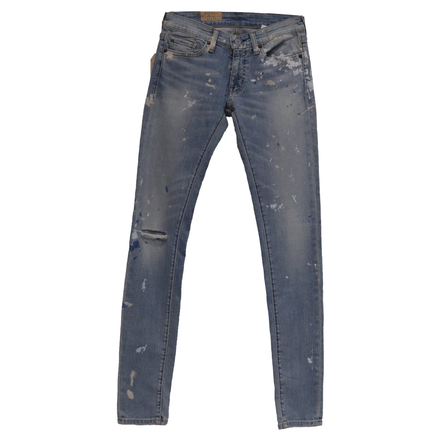 Women's Ralph Lauren Denim & Supply Distressed Jeans in Light Blue Cotton