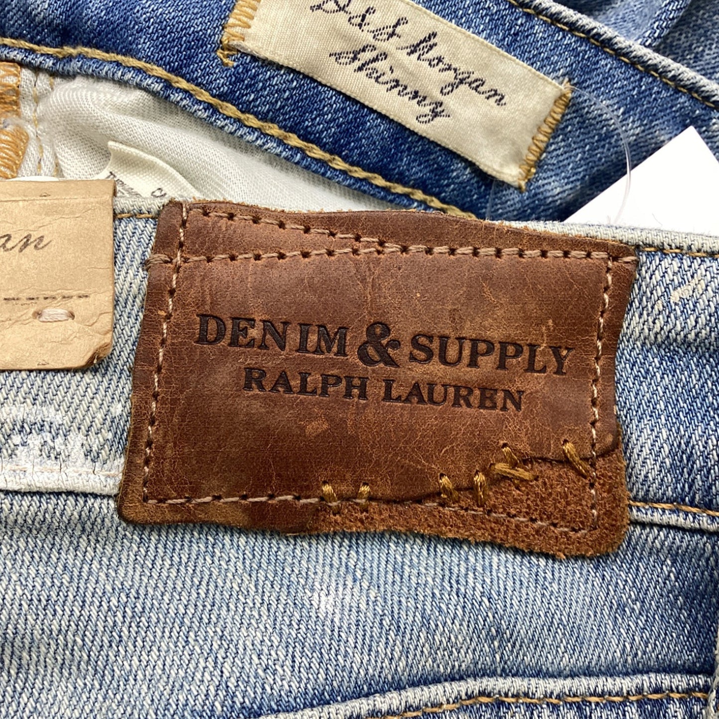 Women's Ralph Lauren Denim & Supply Distressed Jeans in Light Blue Cotton