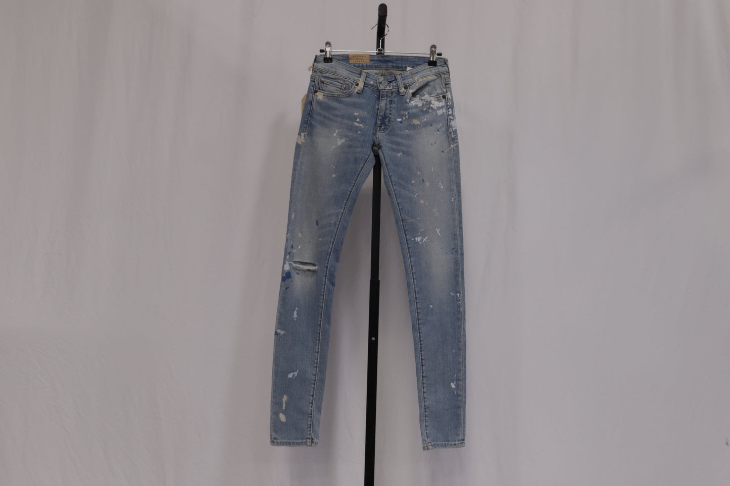 Women's Ralph Lauren Denim & Supply Distressed Jeans in Light Blue Cotton