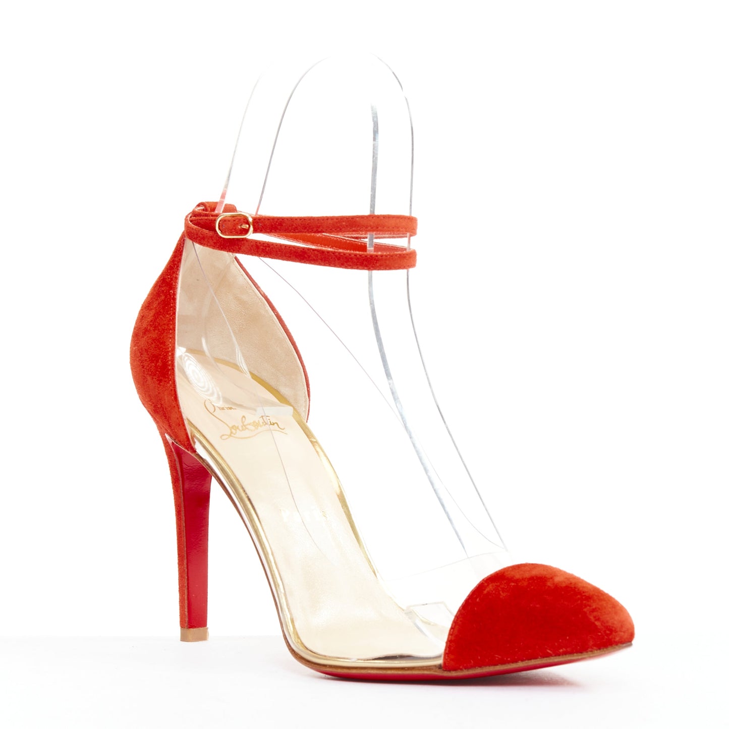 Women's Christian Louboutin Suede PVC Pump