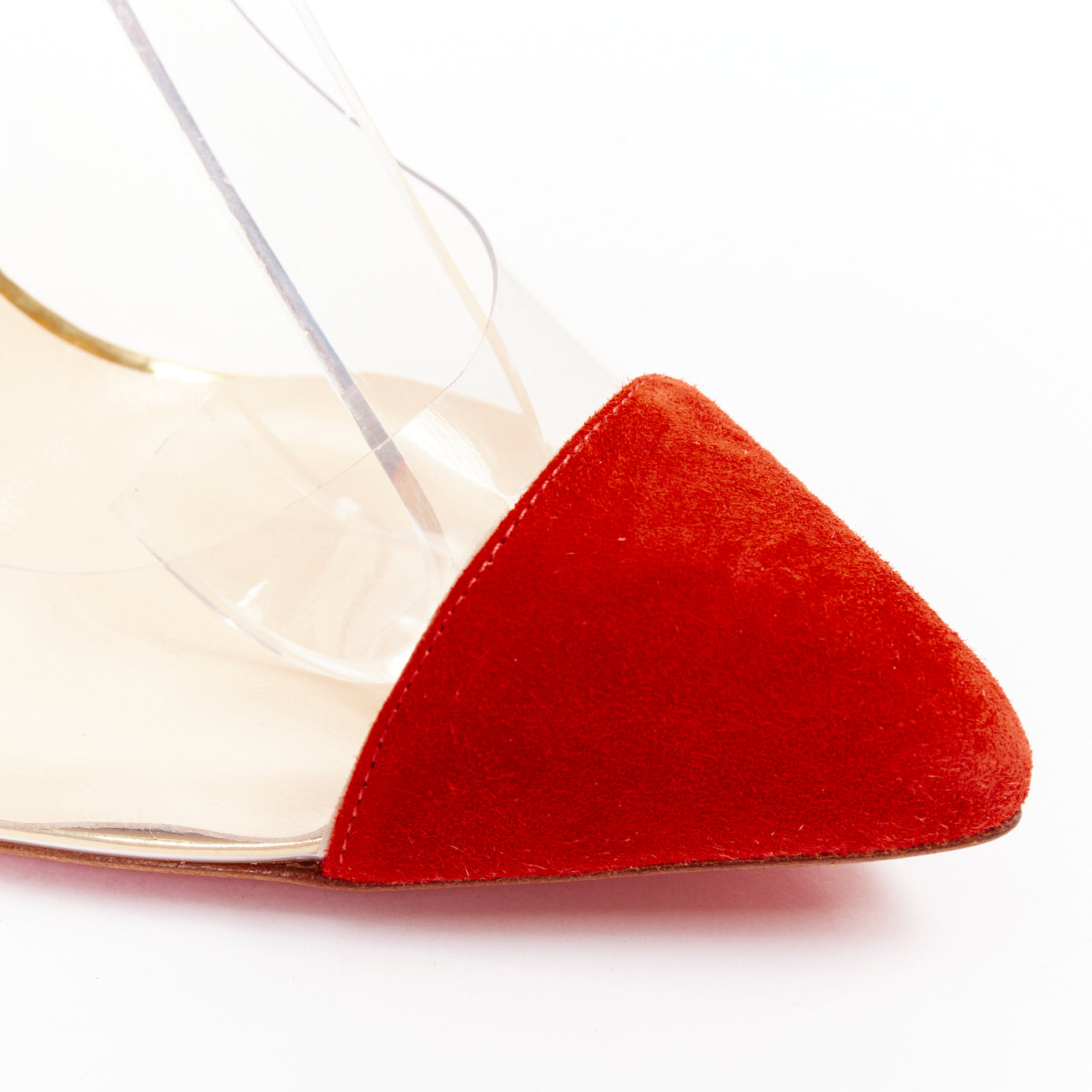 Women's Christian Louboutin Suede PVC Pump