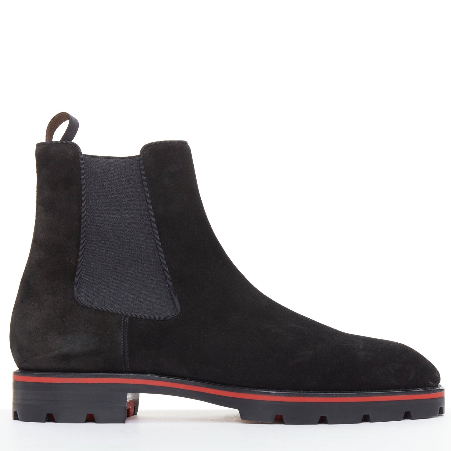 Men's Christian Louboutin Suede Lug Sole Boots