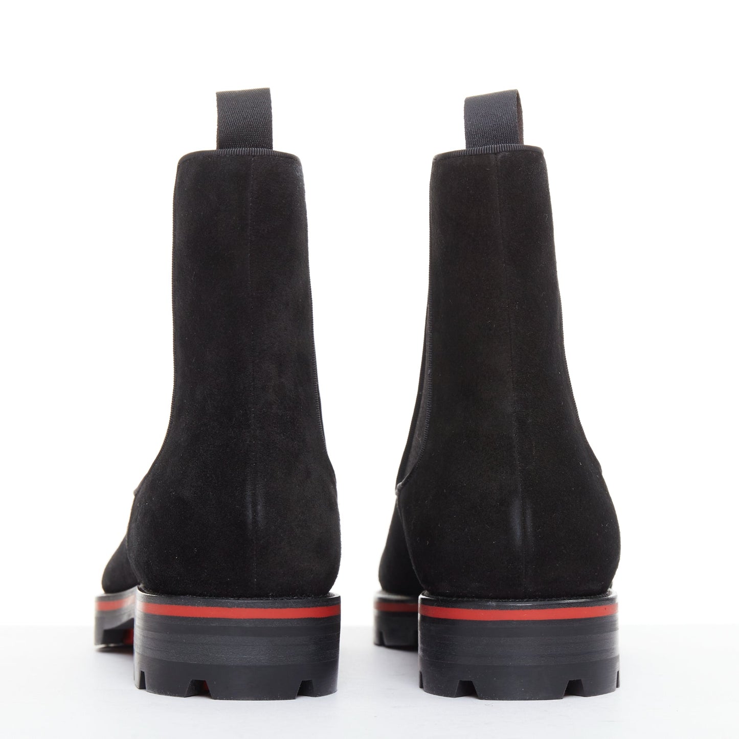 Men's Christian Louboutin Suede Lug Sole Boots