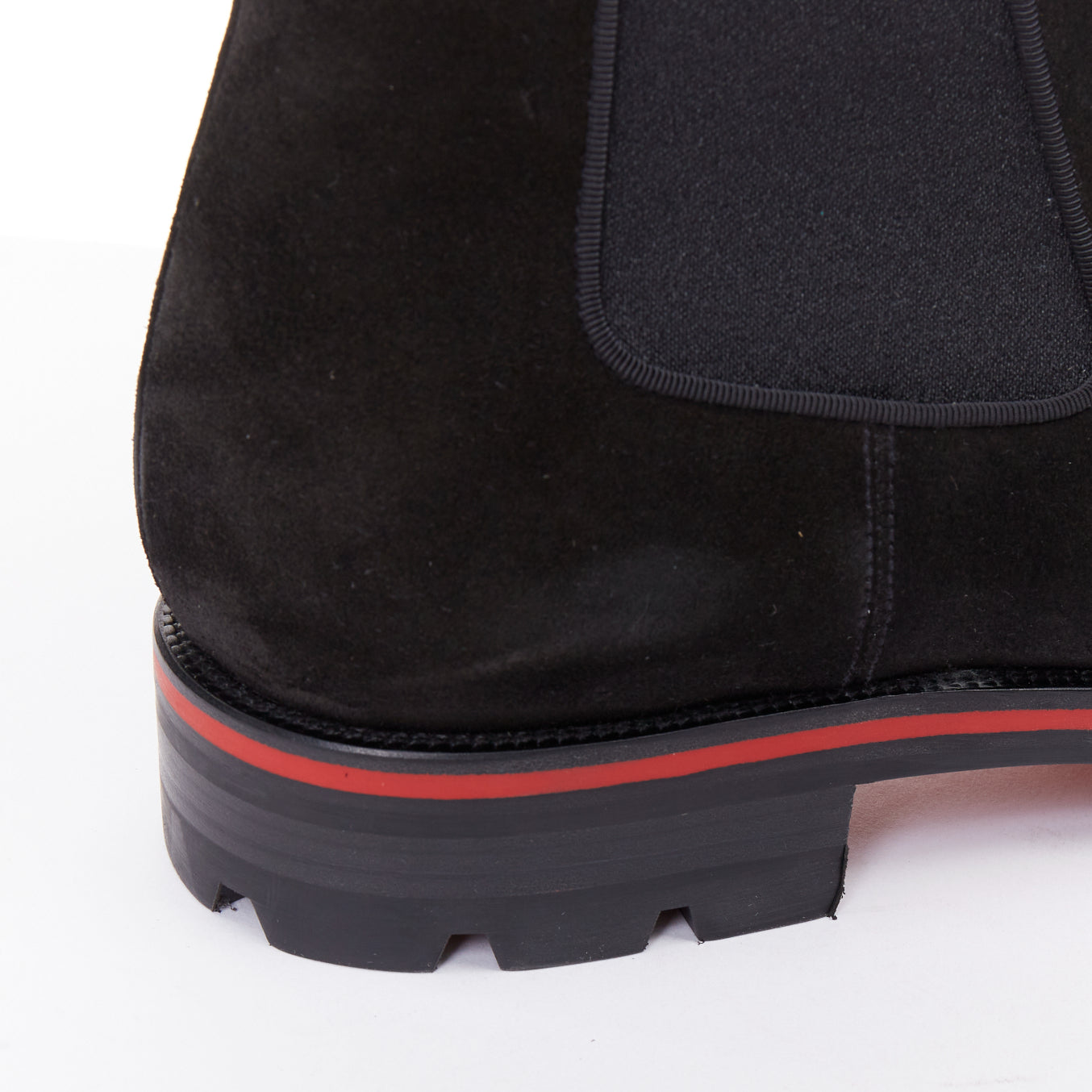 Men's Christian Louboutin Suede Lug Sole Boots