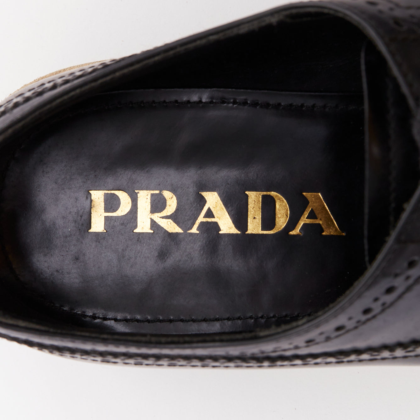 Women's Prada Wingtip Platform Brogue Oxfords