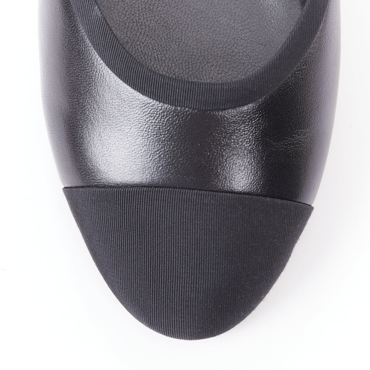 Women's Chanel Leather Grosgrain Mary Jane Flats