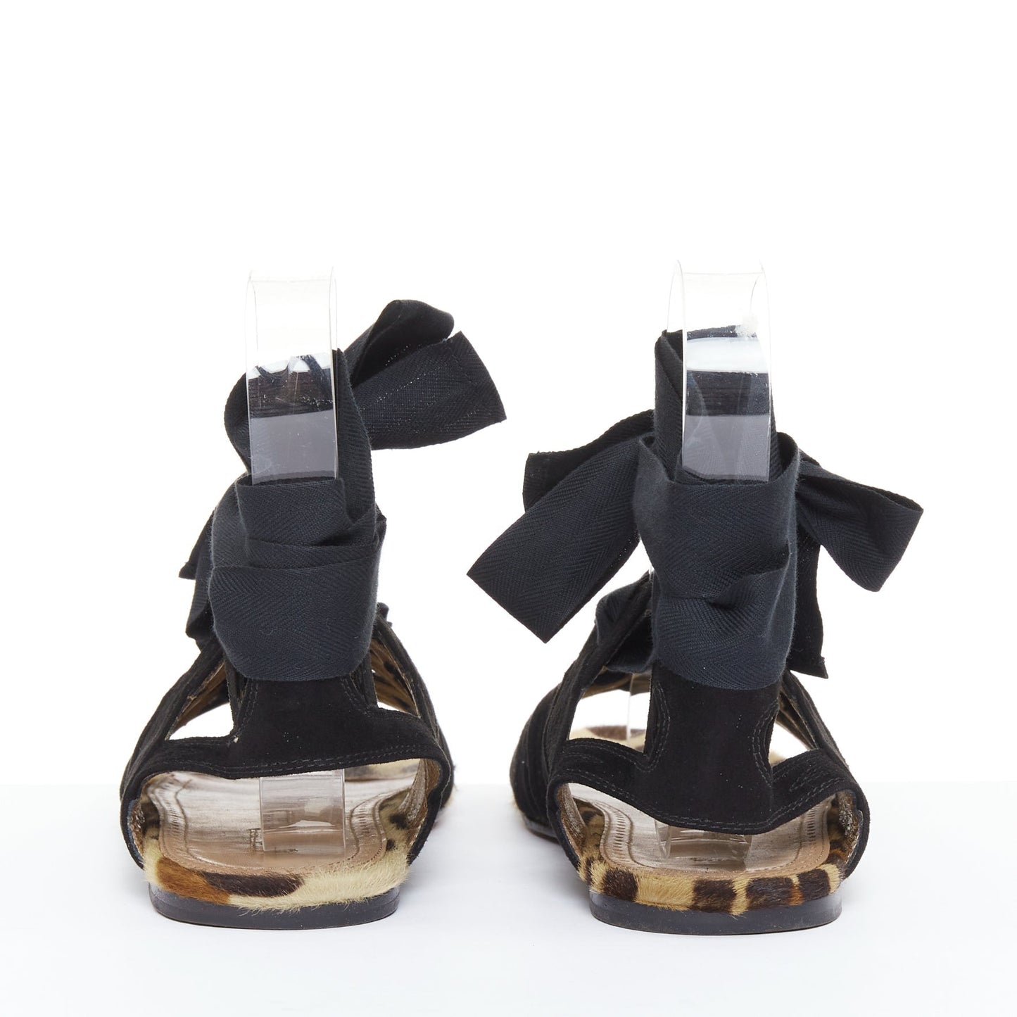 Women's Alaia Suede Leopard Gladiator Sandals