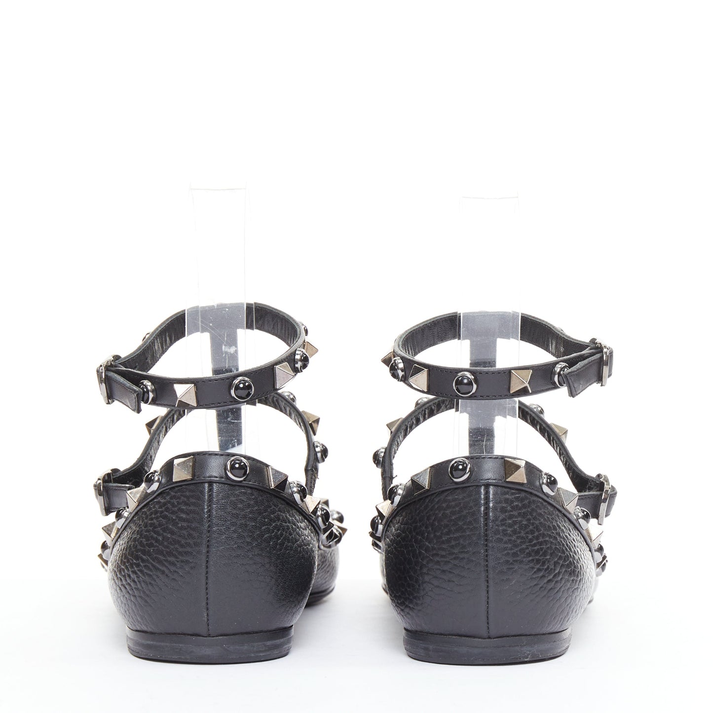 Women's Valentino Rockstud Mixed Stone Caged Ballet Flats