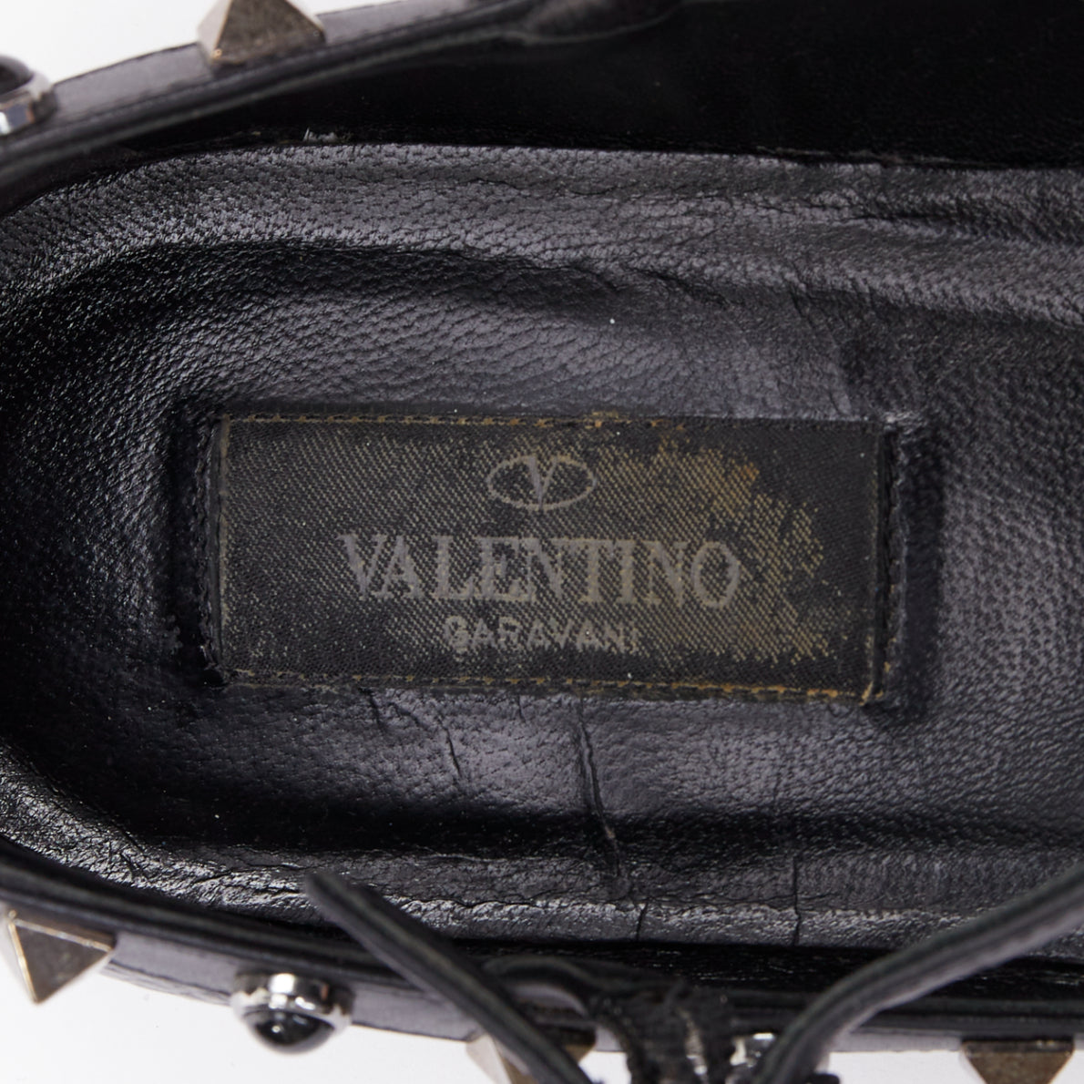 Women's Valentino Rockstud Mixed Stone Caged Ballet Flats