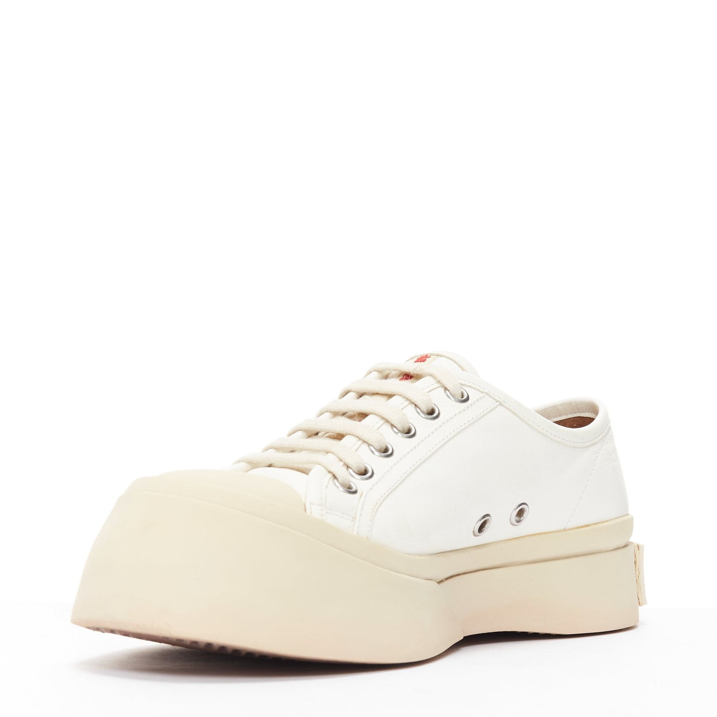 Women's Marni Pablo White Leather Sneakers