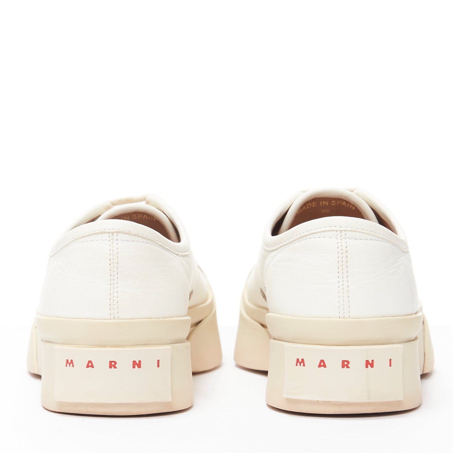 Women's Marni Pablo White Leather Sneakers