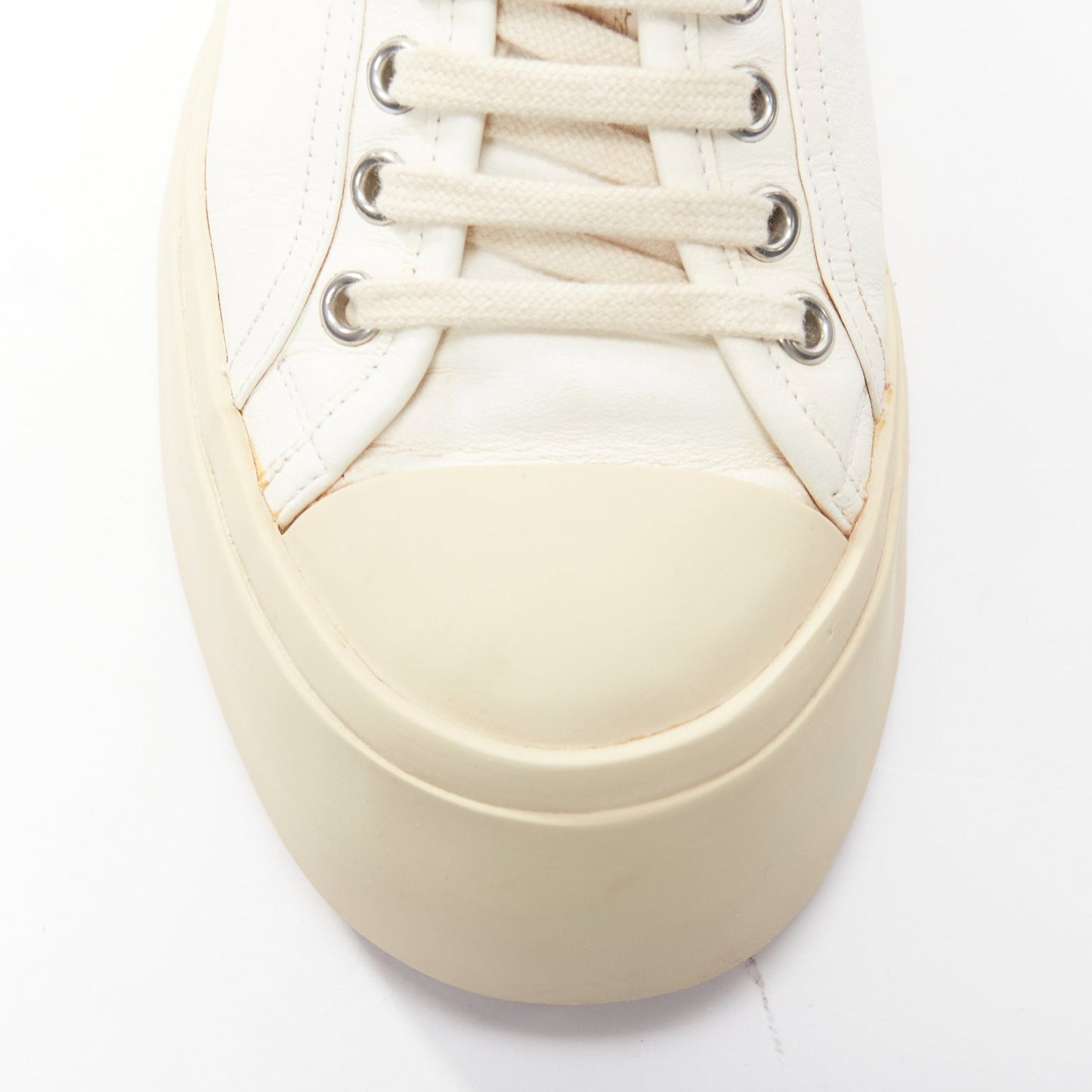 Women's Marni Pablo White Leather Sneakers