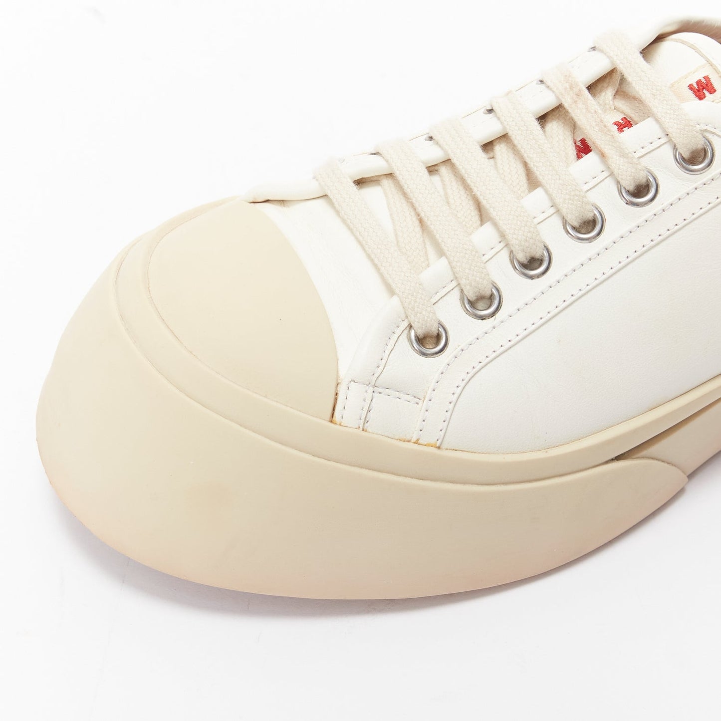 Women's Marni Pablo White Leather Sneakers