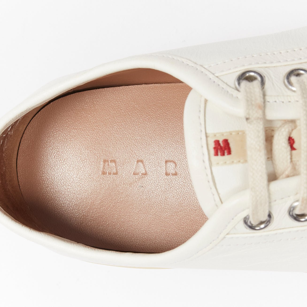 Women's Marni Pablo White Leather Sneakers