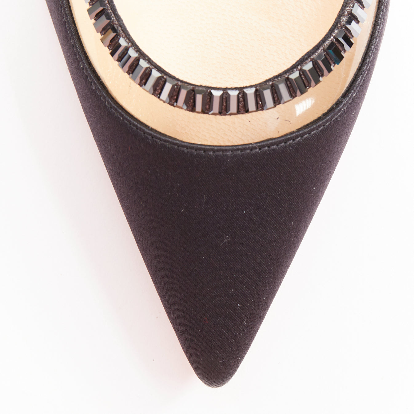 Women's Christian Louboutin Satin Crystal Kitten