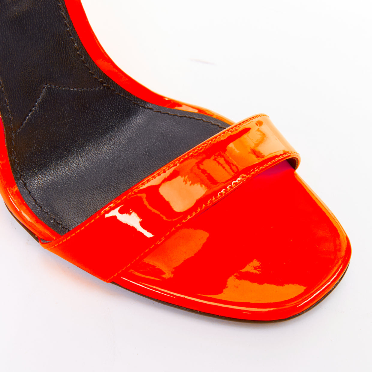 Women's Prada Flame Wedge Patent Flame Sandals
