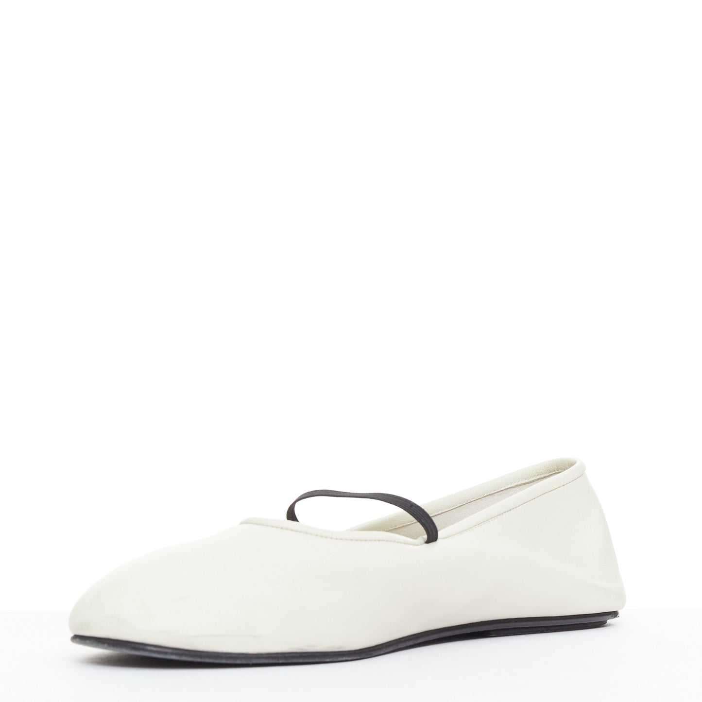 Women's The Row Leather Elastic Ballerina Flats