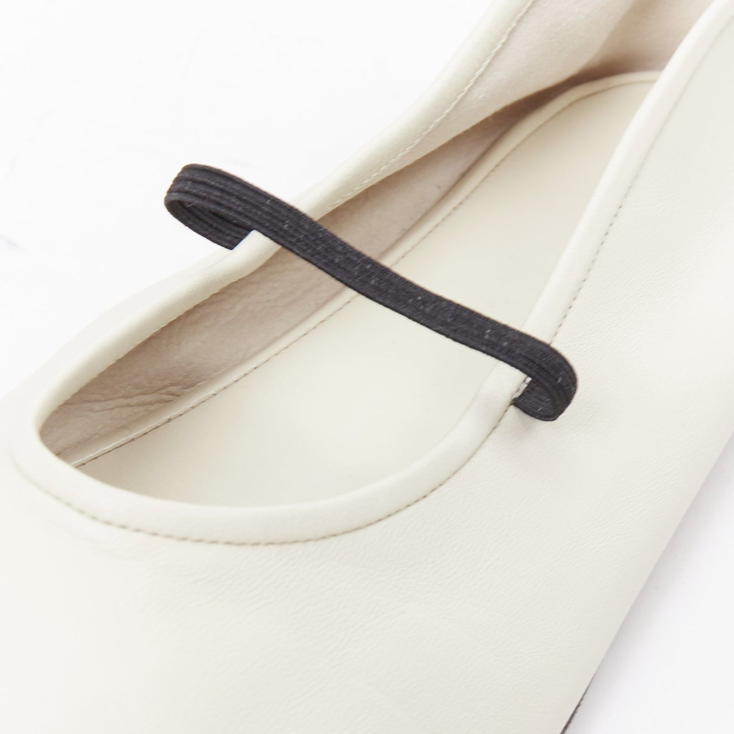 Women's The Row Leather Elastic Ballerina Flats