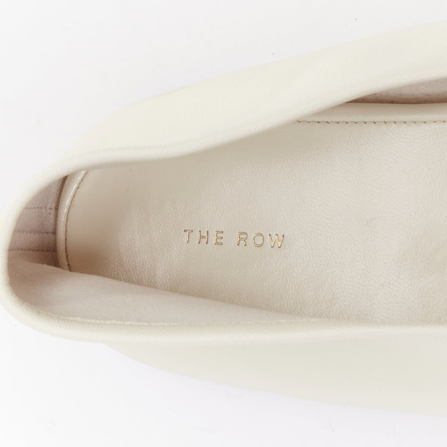 Women's The Row Leather Elastic Ballerina Flats
