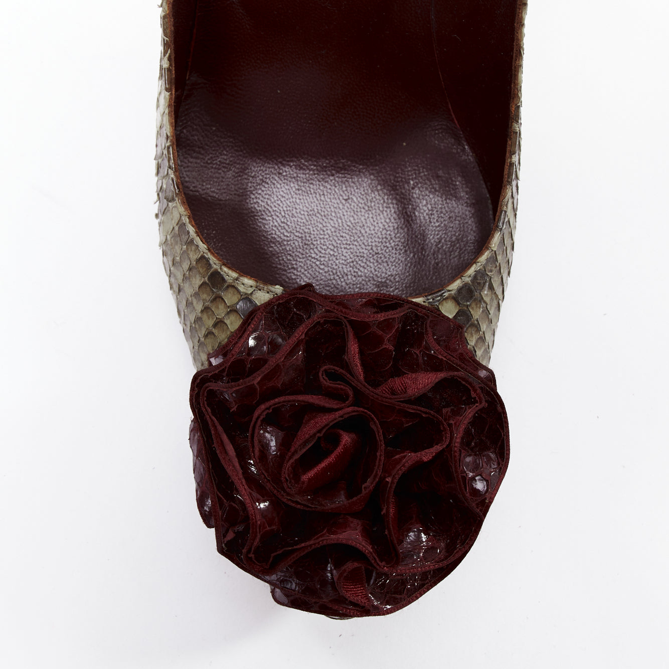 Women's Manolo Blahnik Leather Rose Pumps