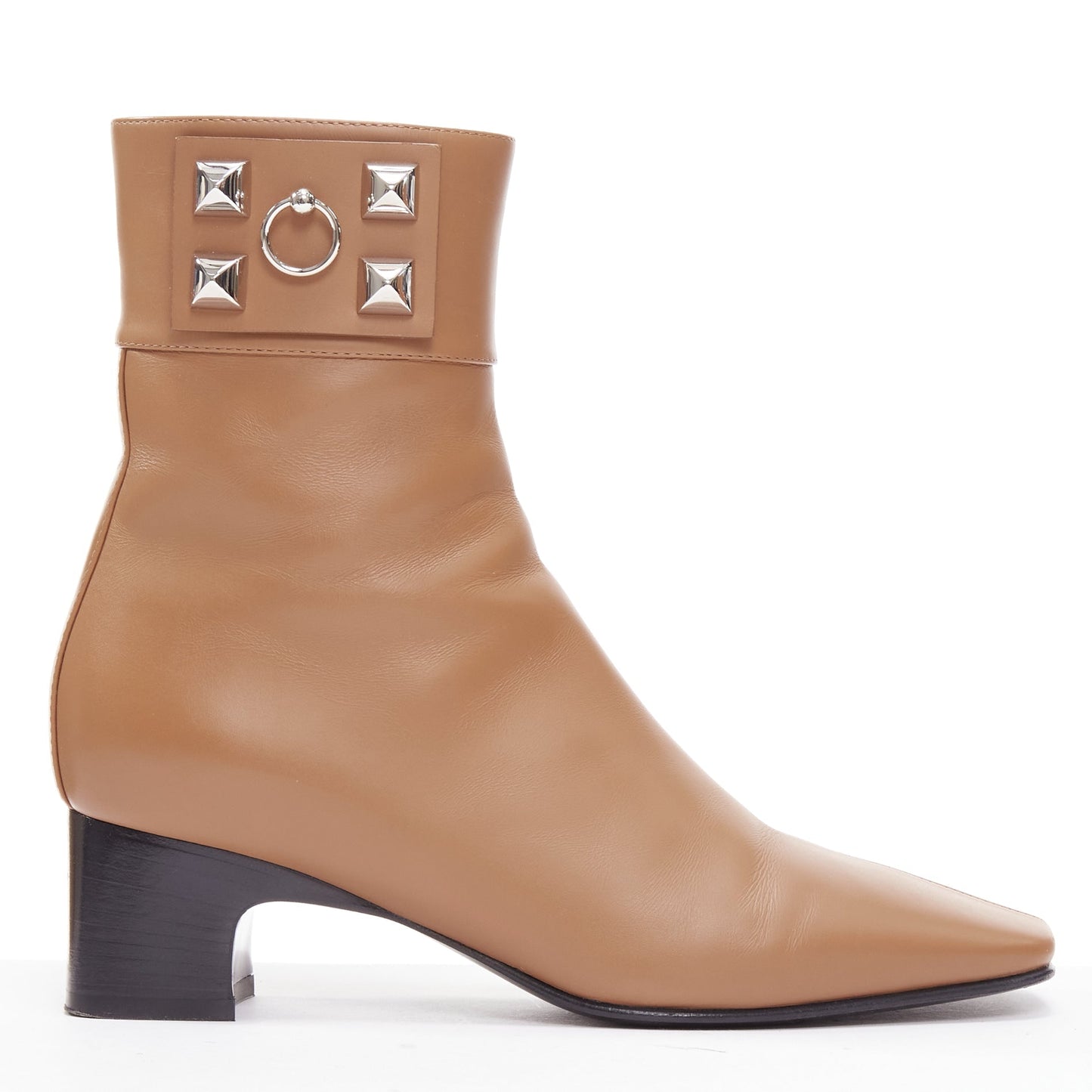 Women's Hermes Leather Silver Hardware Boots
