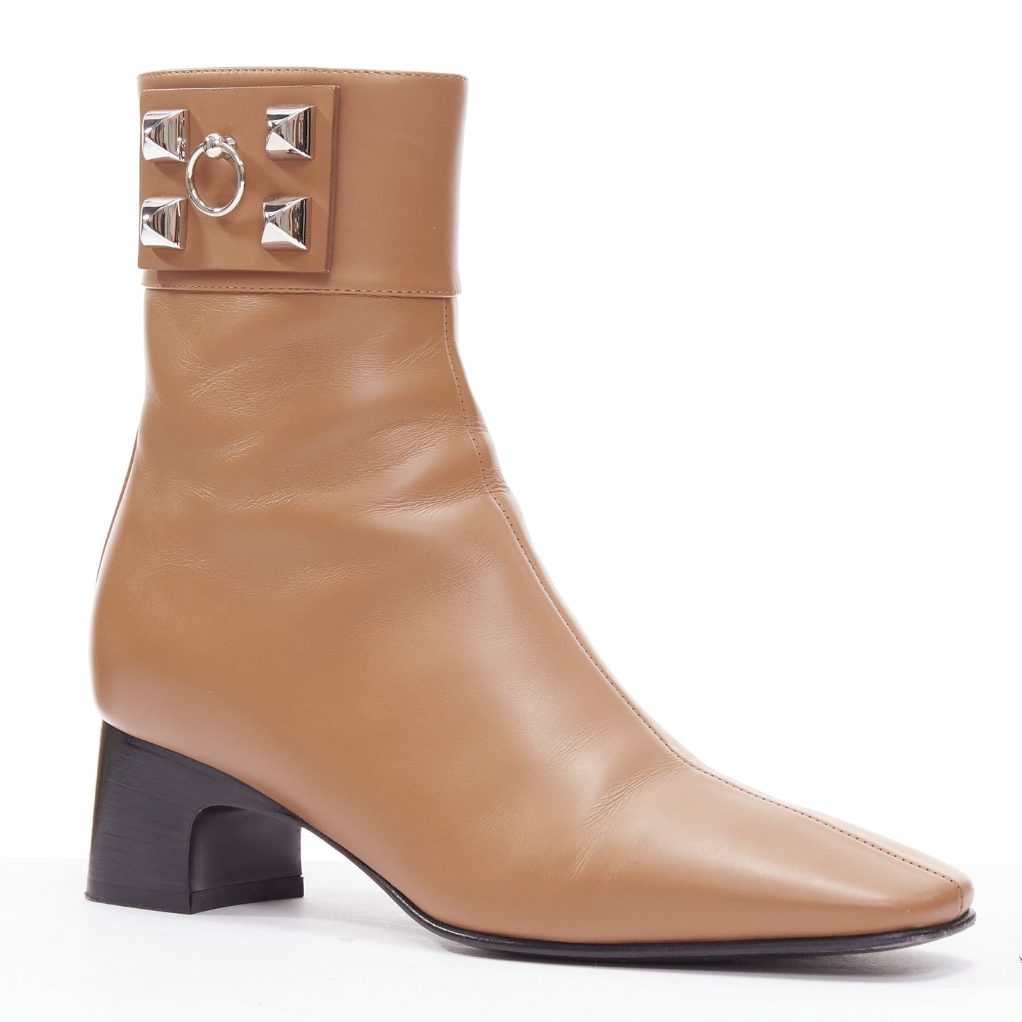 Women's Hermes Leather Silver Hardware Boots