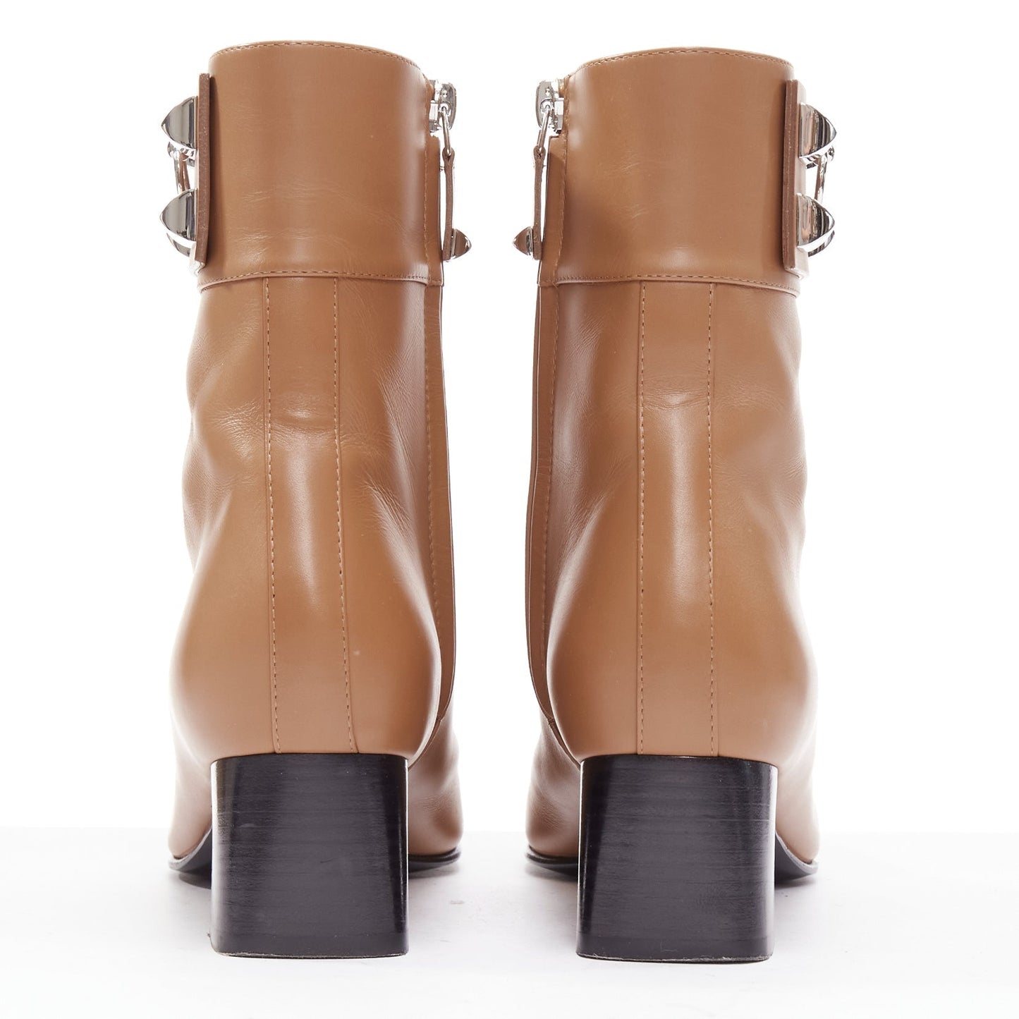 Women's Hermes Leather Silver Hardware Boots