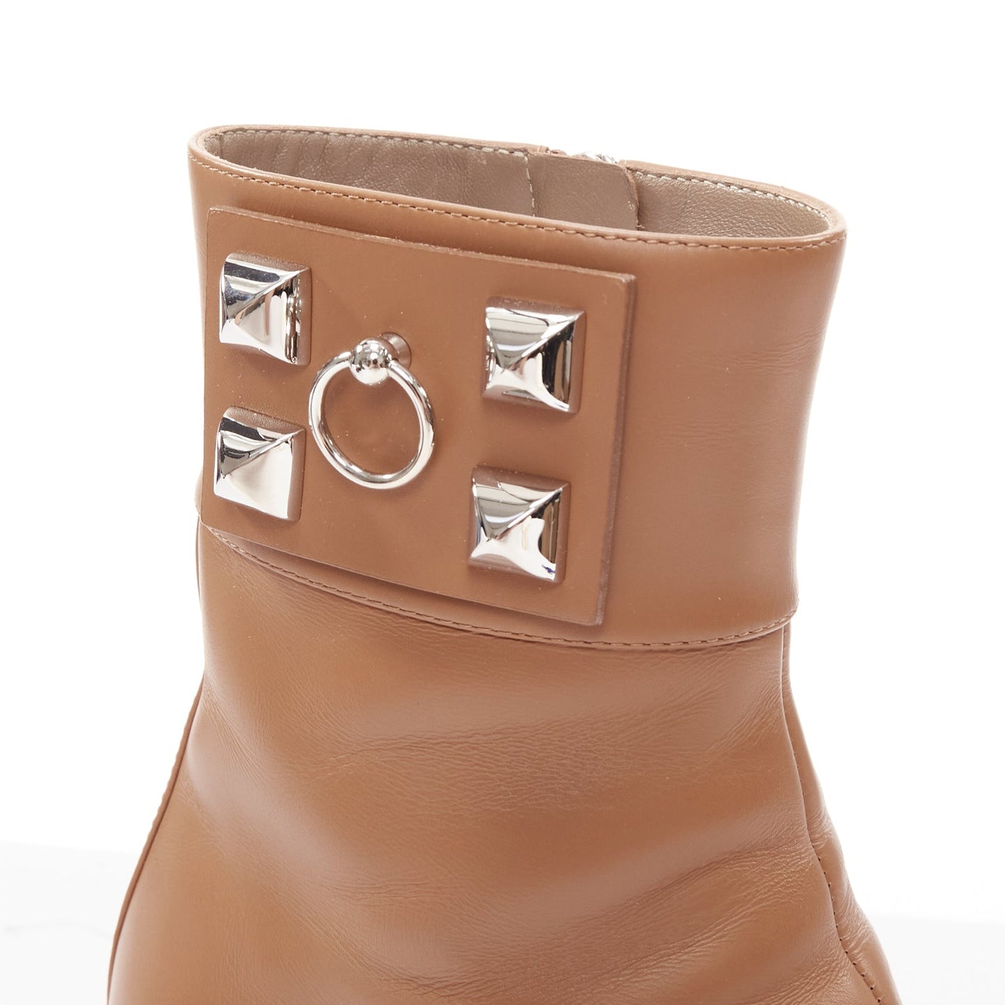 Women's Hermes Leather Silver Hardware Boots