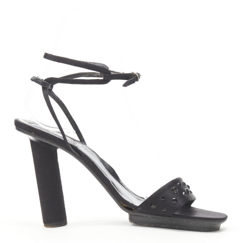 Women's Gianni Versace Satin Crystal Sandals