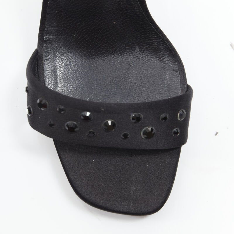 Women's Gianni Versace Satin Crystal Sandals