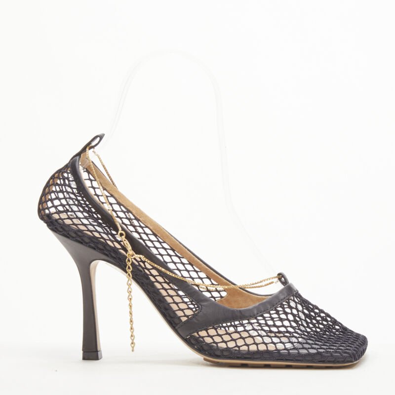 Women's Bottega Veneta Mesh Square Chain Heel