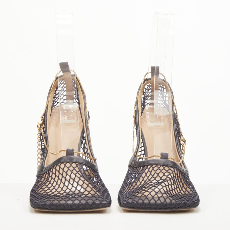 Women's Bottega Veneta Mesh Square Chain Heel