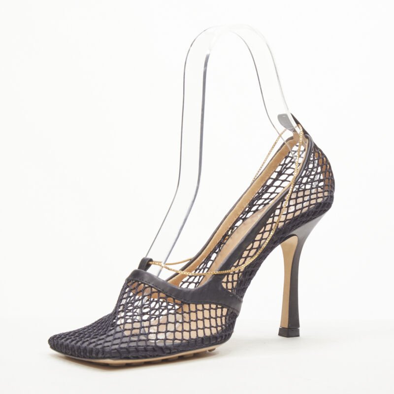 Women's Bottega Veneta Mesh Square Chain Heel