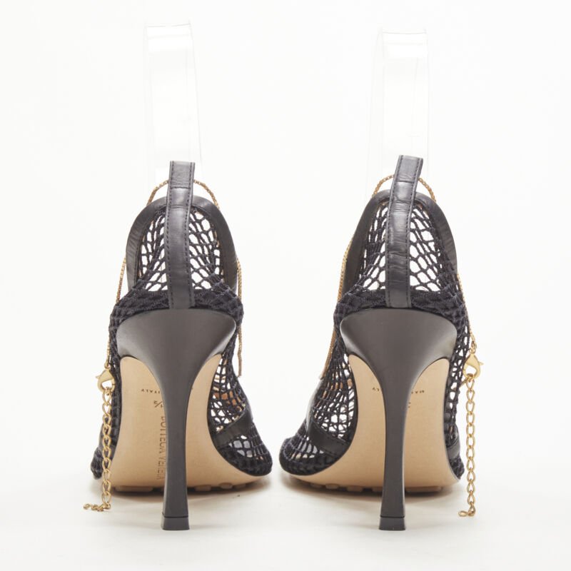Women's Bottega Veneta Mesh Square Chain Heel