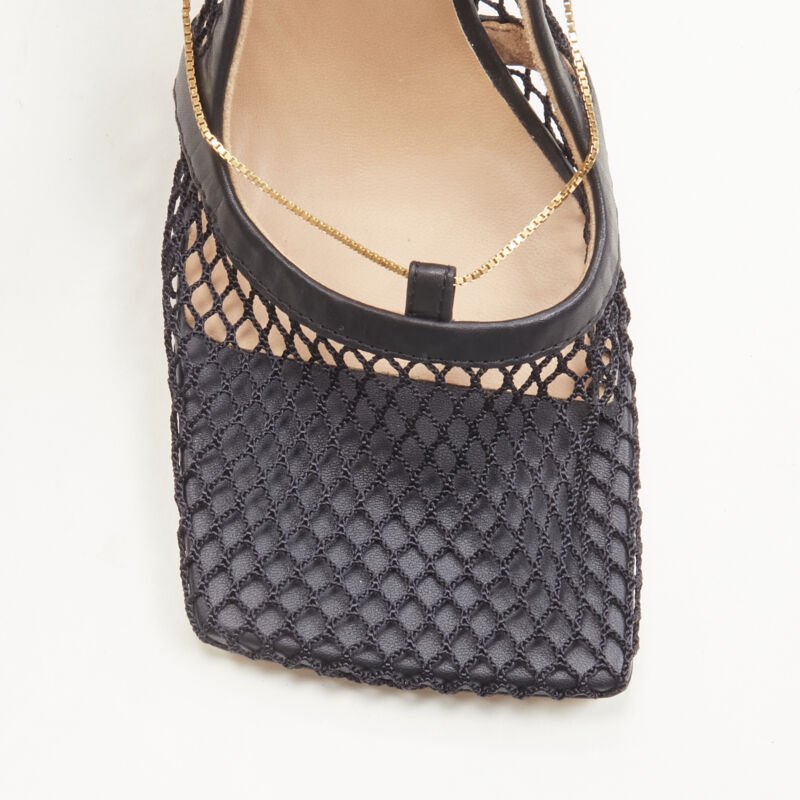 Women's Bottega Veneta Mesh Square Chain Heel