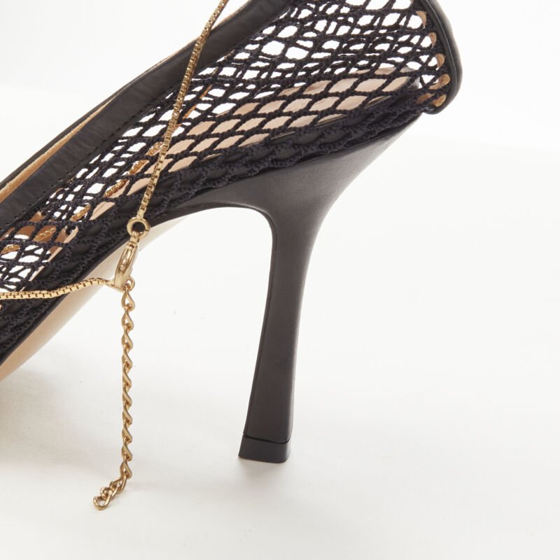 Women's Bottega Veneta Mesh Square Chain Heel
