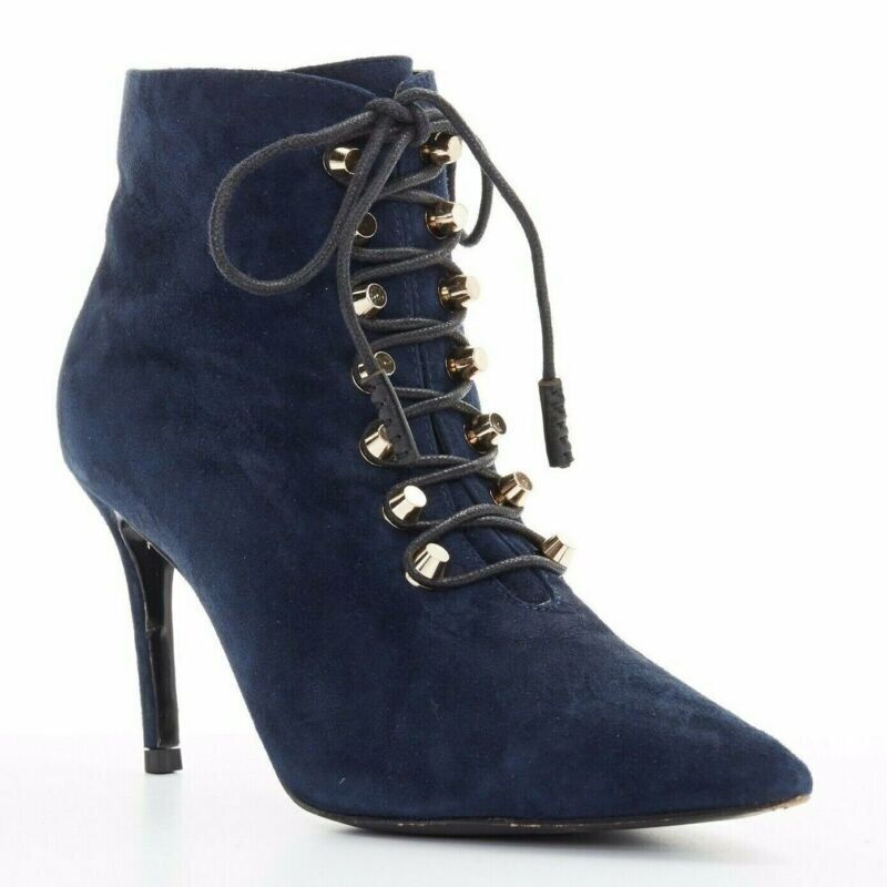 Women's Balenciaga Suede Stud Lace Up Bootie