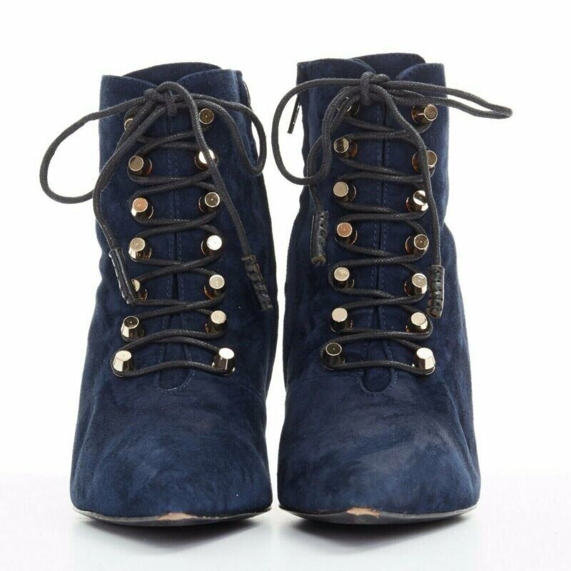 Women's Balenciaga Suede Stud Lace Up Bootie