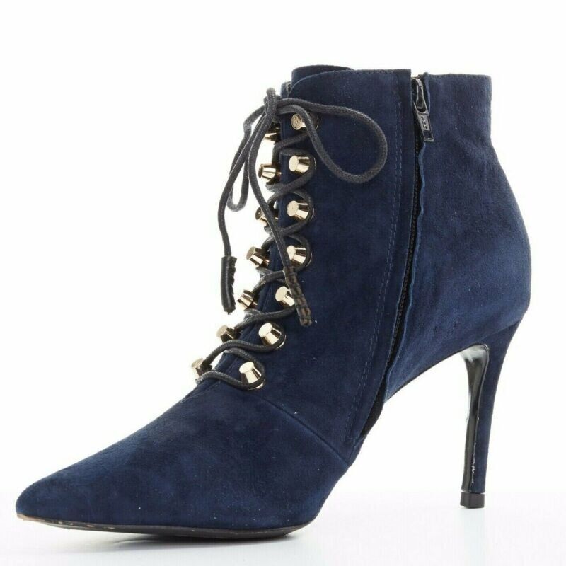 Women's Balenciaga Suede Stud Lace Up Bootie