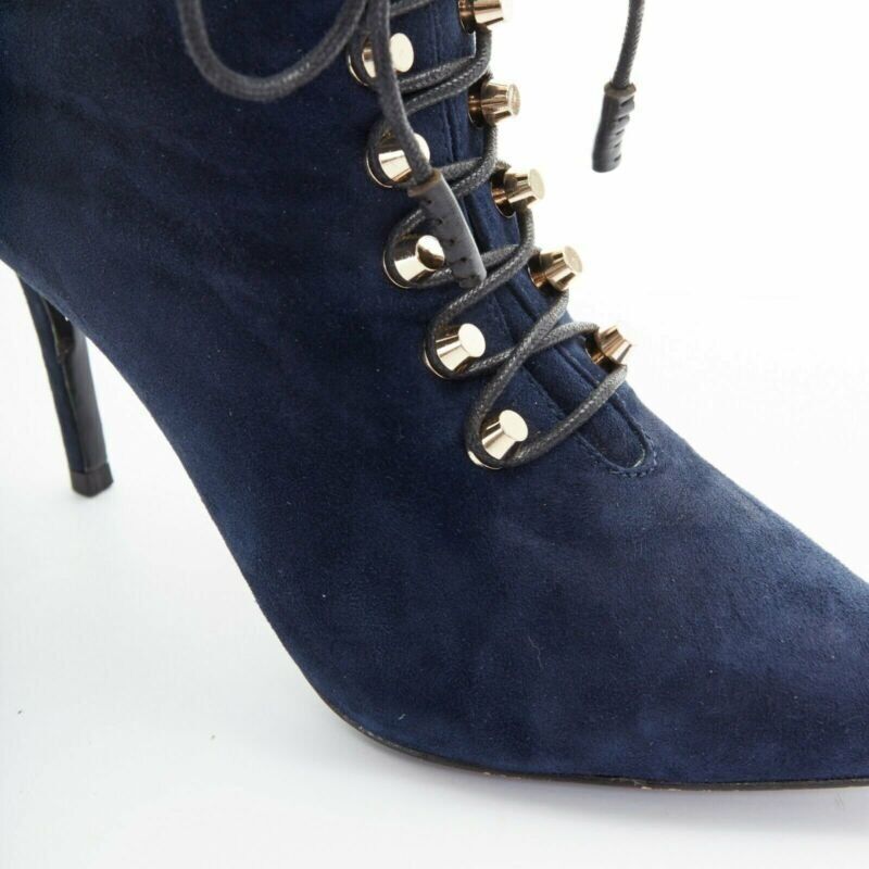 Women's Balenciaga Suede Stud Lace Up Bootie