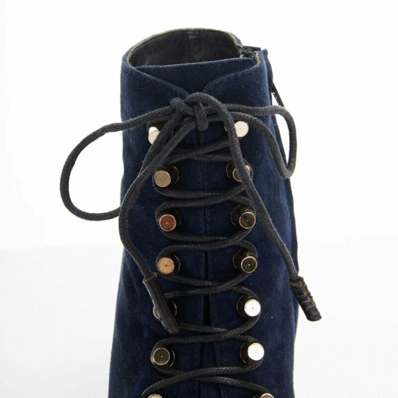 Women's Balenciaga Suede Stud Lace Up Bootie