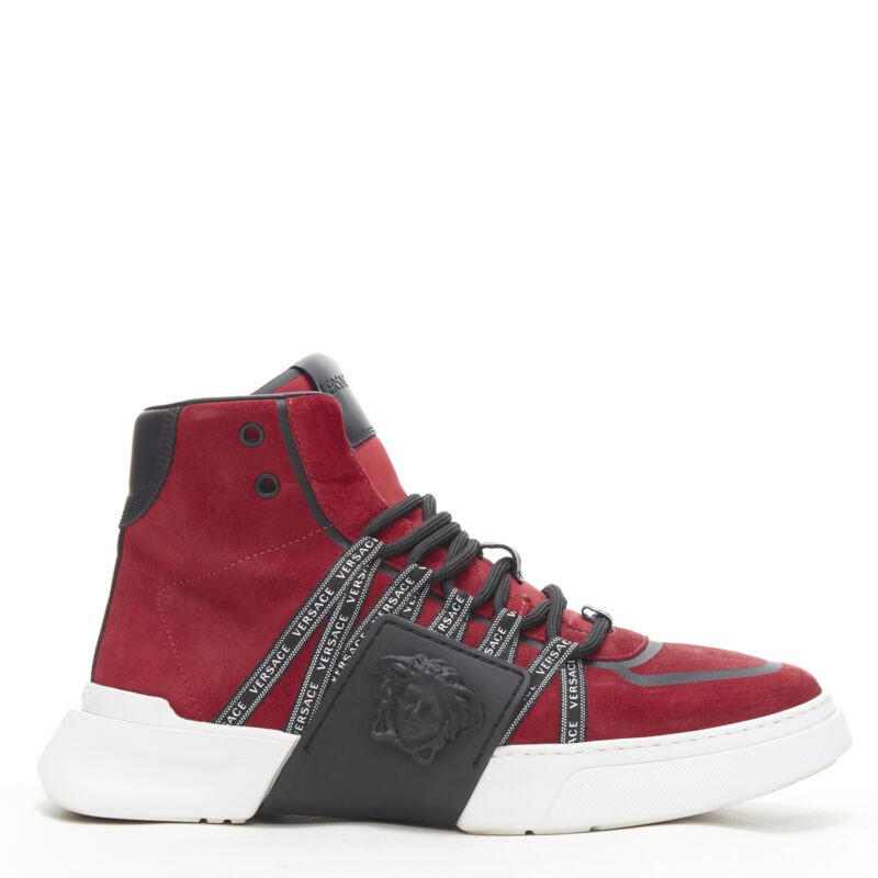 Men's Versace Suede Medusa Ribbon Sneakers