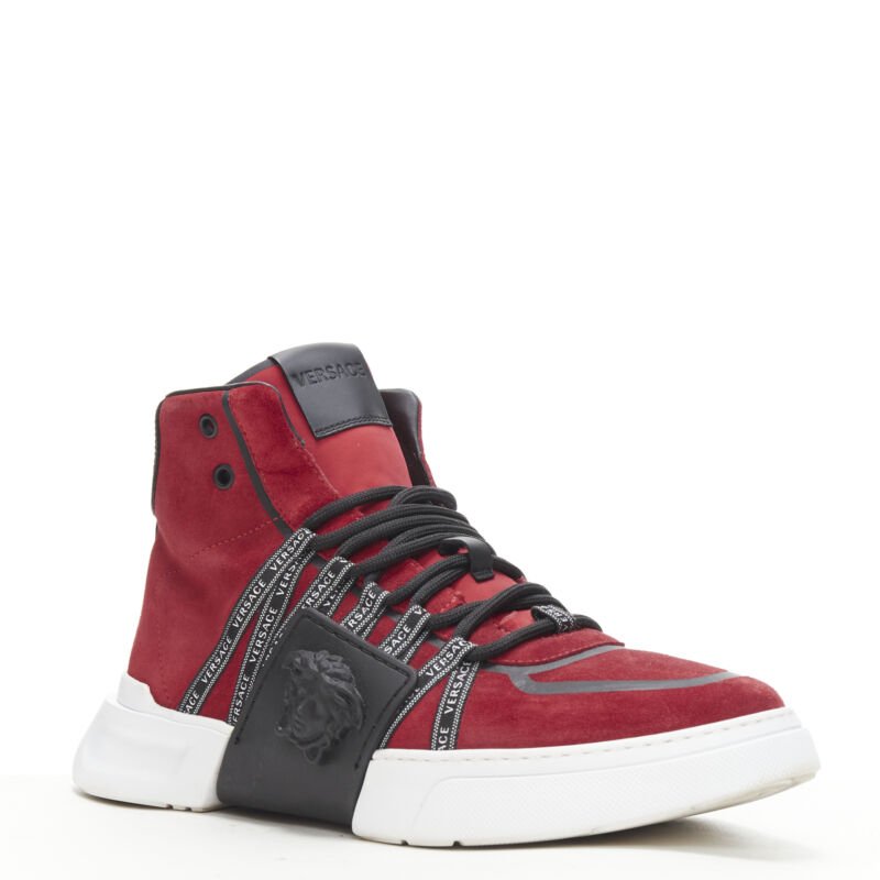 Men's Versace Suede Medusa Ribbon Sneakers
