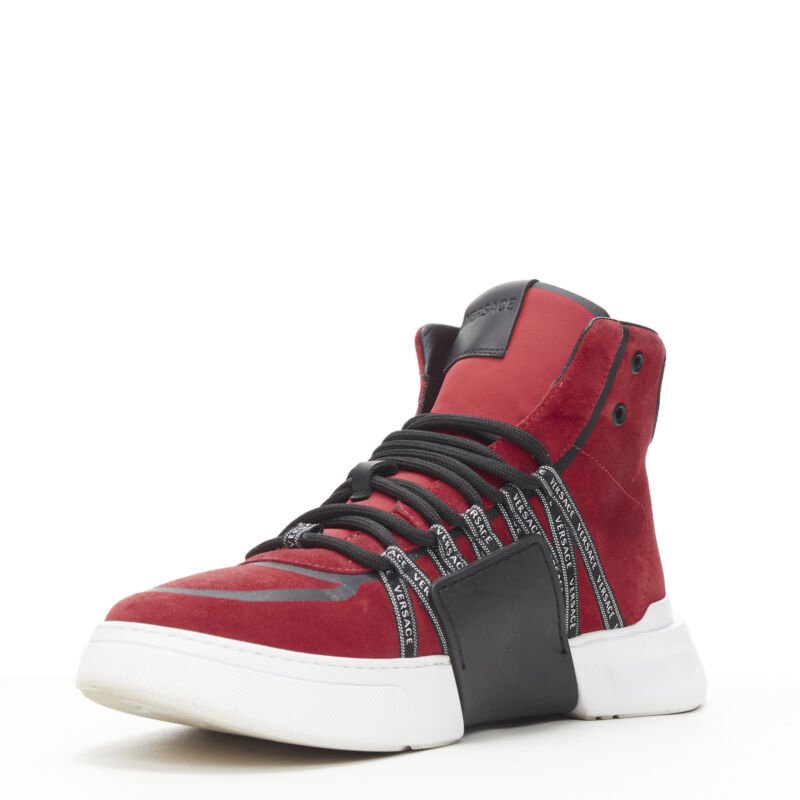 Men's Versace Suede Medusa Ribbon Sneakers