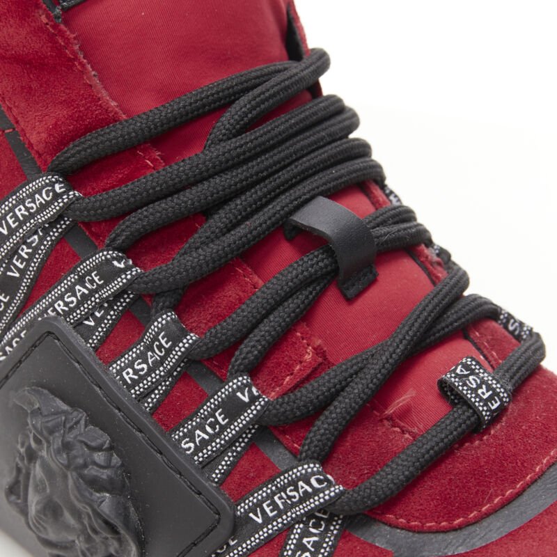 Men's Versace Suede Medusa Ribbon Sneakers