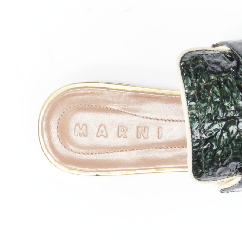 Women's Marni Patent Point Toe Slip On Mules