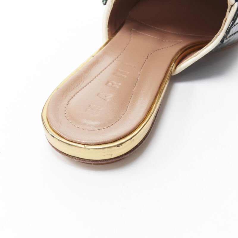 Women's Marni Patent Point Toe Slip On Mules