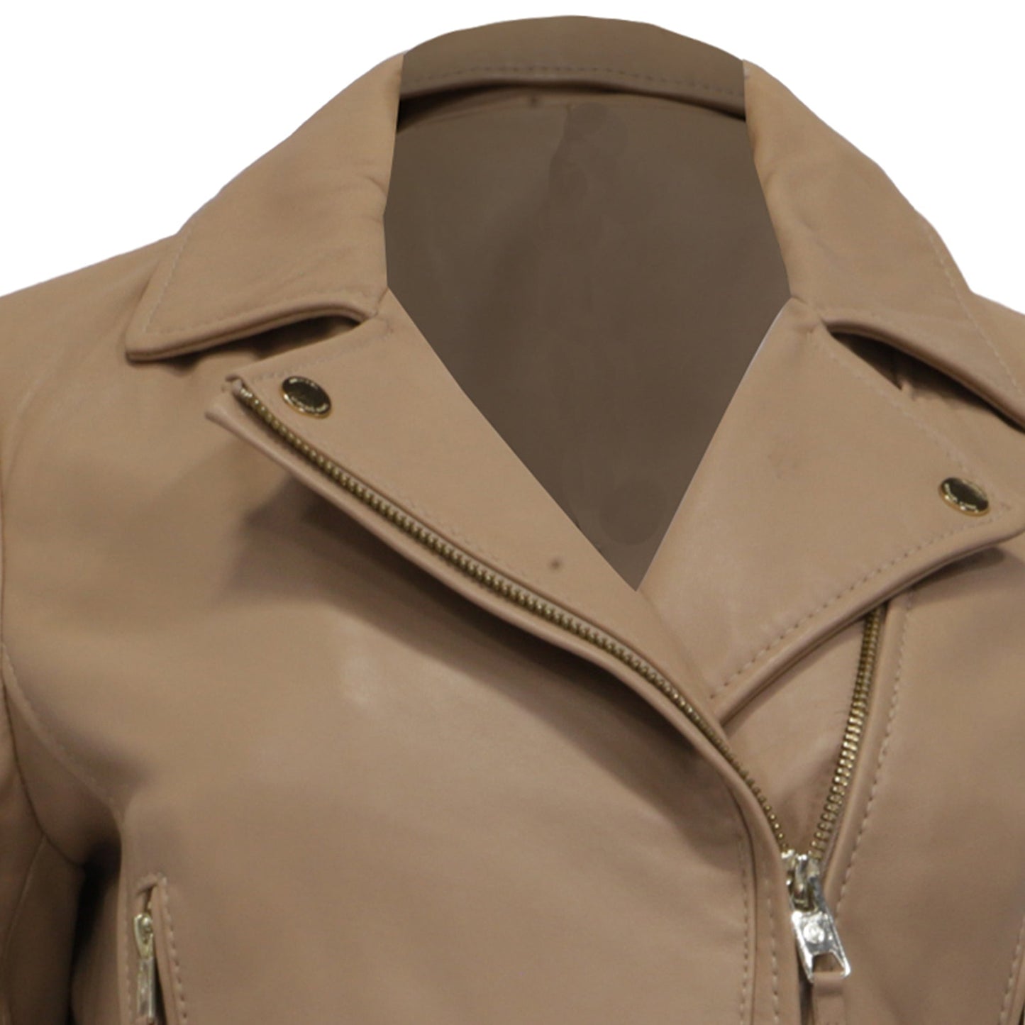 Women's Michael Michael Kors Moto Jacket in Beige Leather