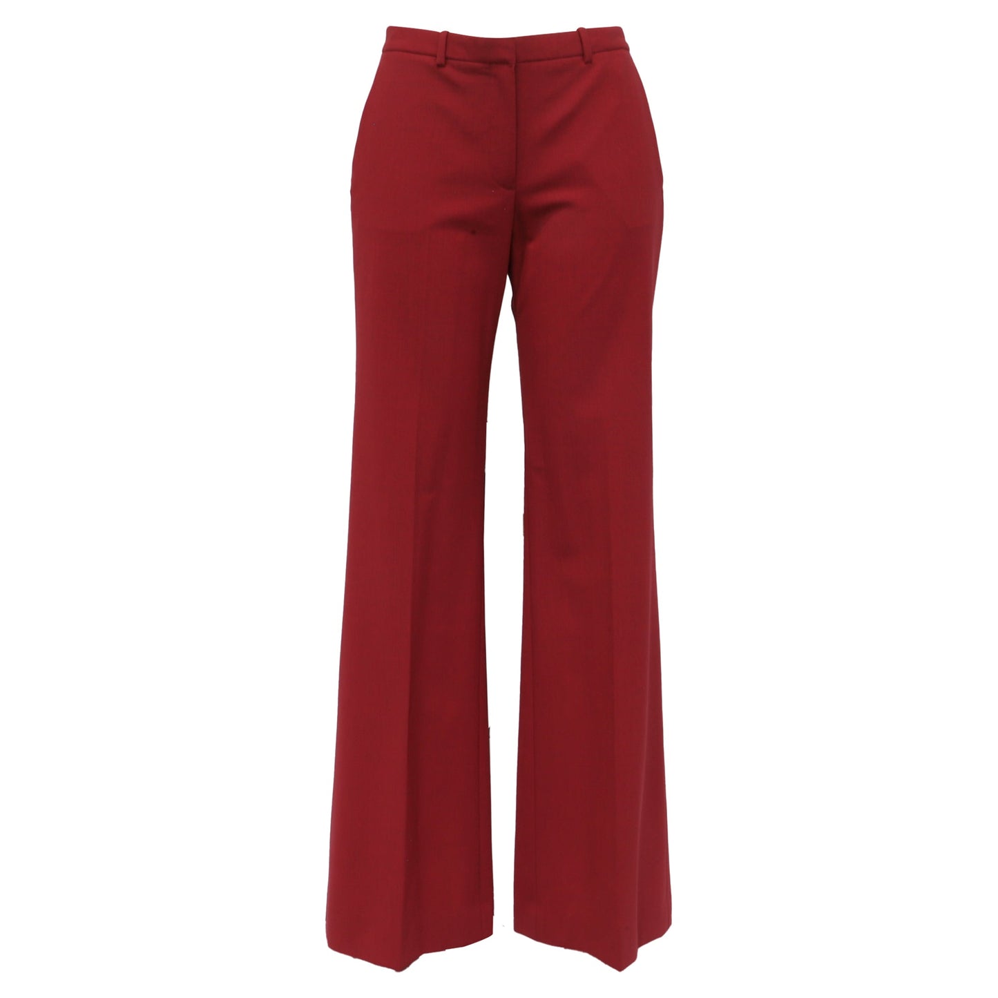 Women's Thoery Straight Leg Pants in Red Virgin Wool